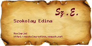 Szokolay Edina névjegykártya